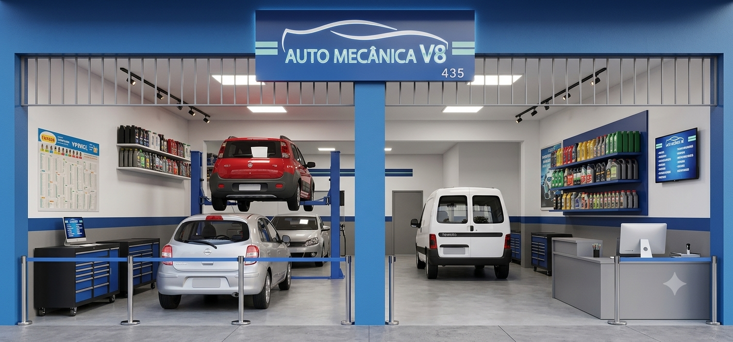 Fachada Auto Mecânica V8